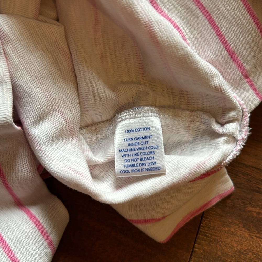 Southern Tide Oversized Hooded Shirt Women Size Small, White with Pink Stripes - Picture 7 of 11